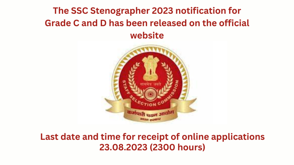 The SSC Stenographer notification for Grade C and D has been released on the official website ssc.nic.in. Interested candidates can now apply for 1207 vacancies.