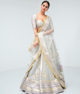 Derive Festive Fashion Ideas from Vaani Kapoor's Elegant Light Pink Chiffon Garara Set. See Images for Reference.